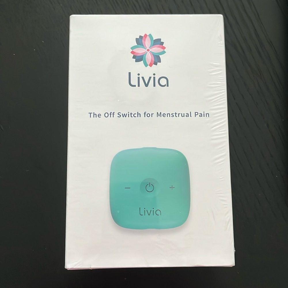 Livia Menstrual Pain Relief Device, Teal color.  NEW, never opened!